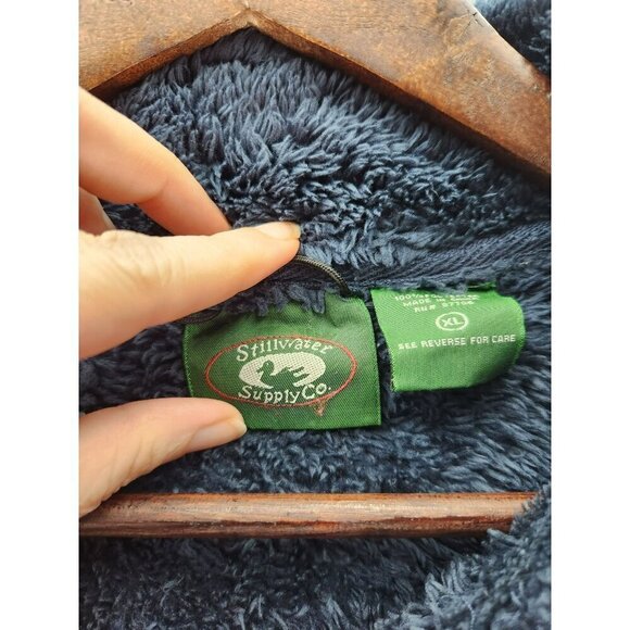 Stillwater Supply Co. Navy Blue Sherpa Fleece Jacket XL - Picture 2 of 5